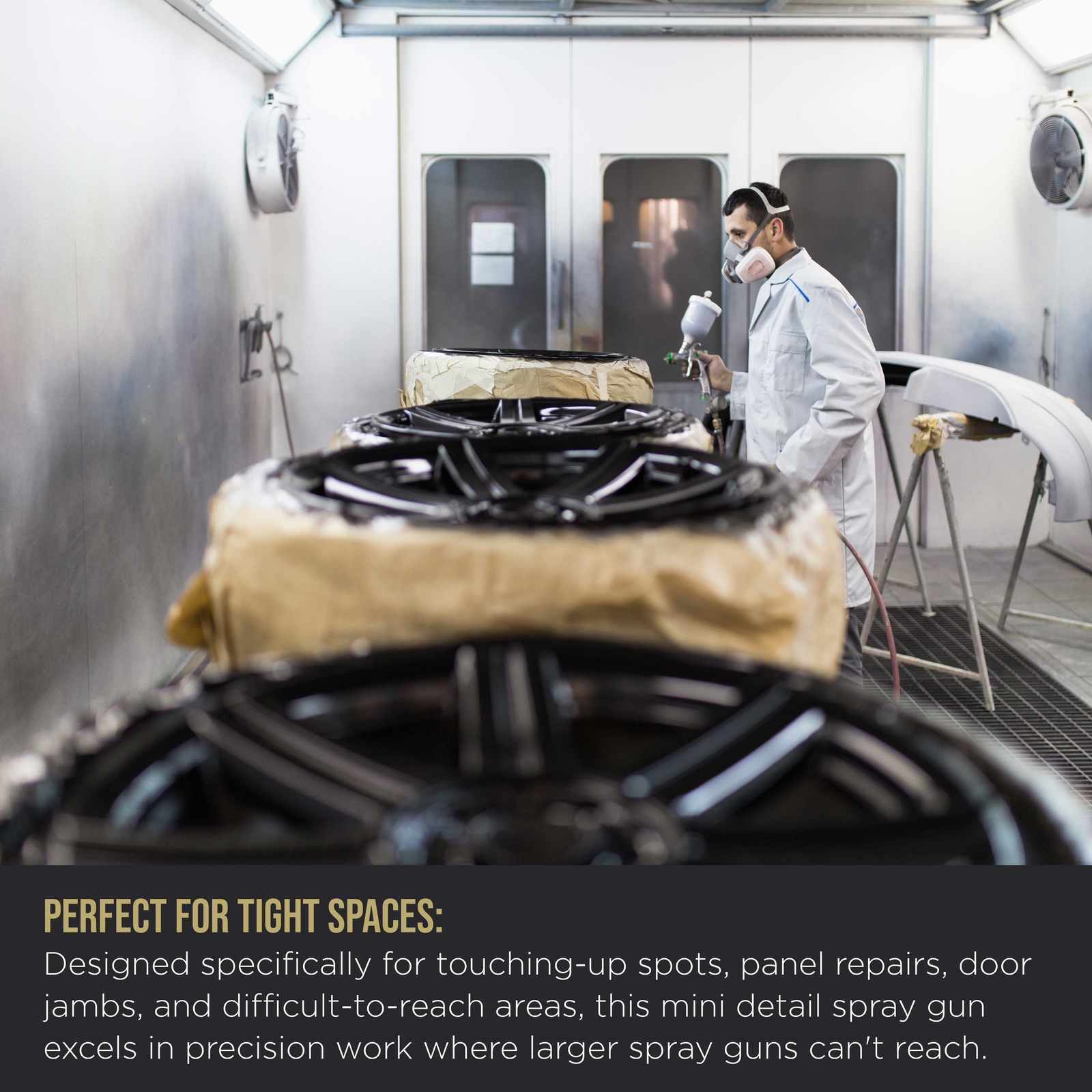 Mini DETAIL TOUCH-UP HVLP SPRAY GUN 1.0 Tip Plastic Cup Auto Paint Spot Repair