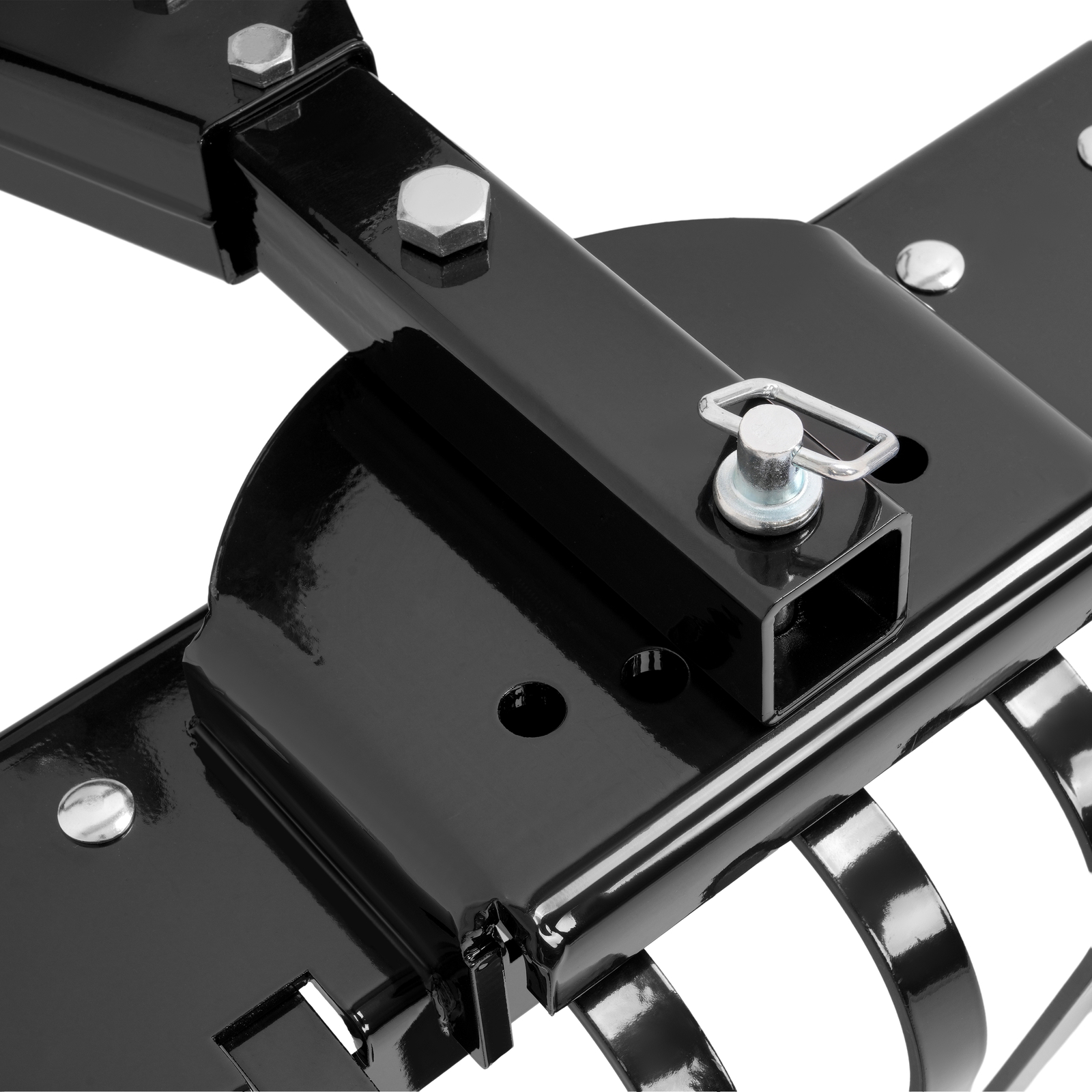 For Category-0 Tractor Hookup 5 FT Black 3-Point Landscape Rake Grass Comb