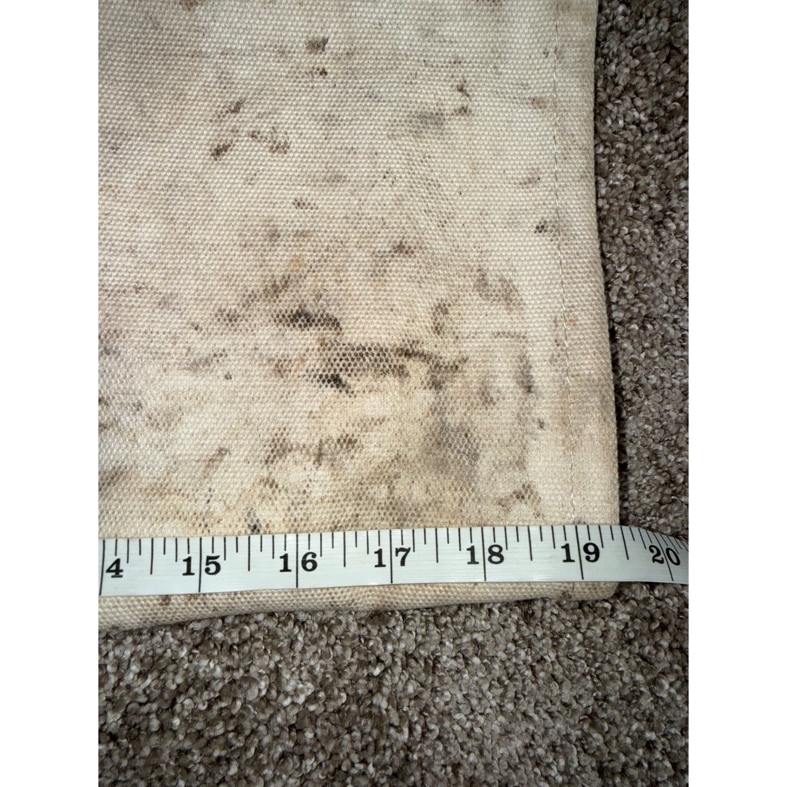 LL Bean Log Carrier Unisex Large Cream Fair Canvas Leather Handle Vintage Tote