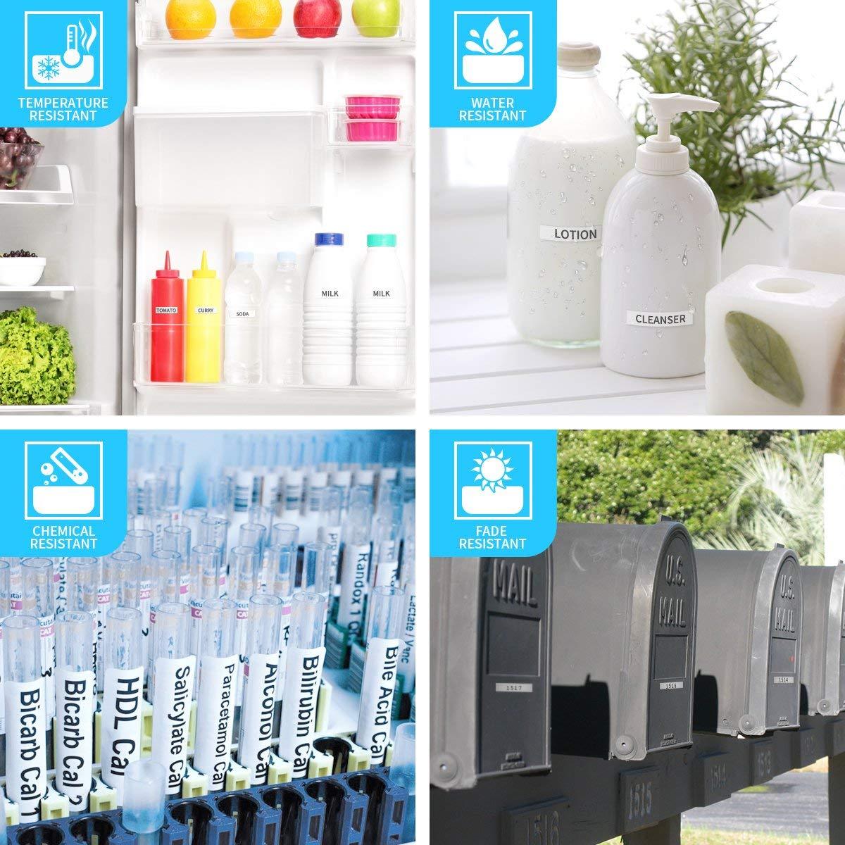 4PK Brother P-Touch TZ-231 TZe-231 12mm Label Tape Black on Color 1/2" PT-D21