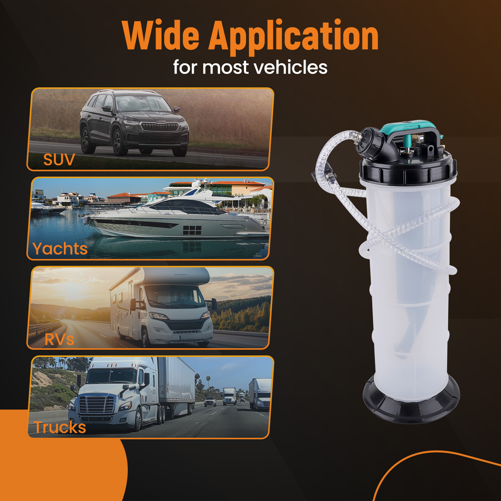 Pneumatic/Manual Fluid Extractor Pump Automotive Oil Extractor Pump Oil Vacuum