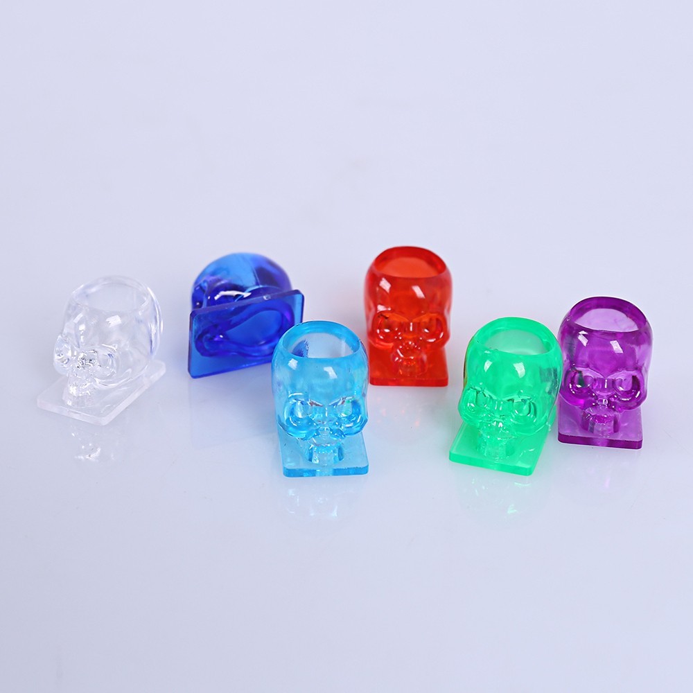 50/200PCS Spark Mix Color Assorted Tattoo Disposable Transparent Skull Ink Caps