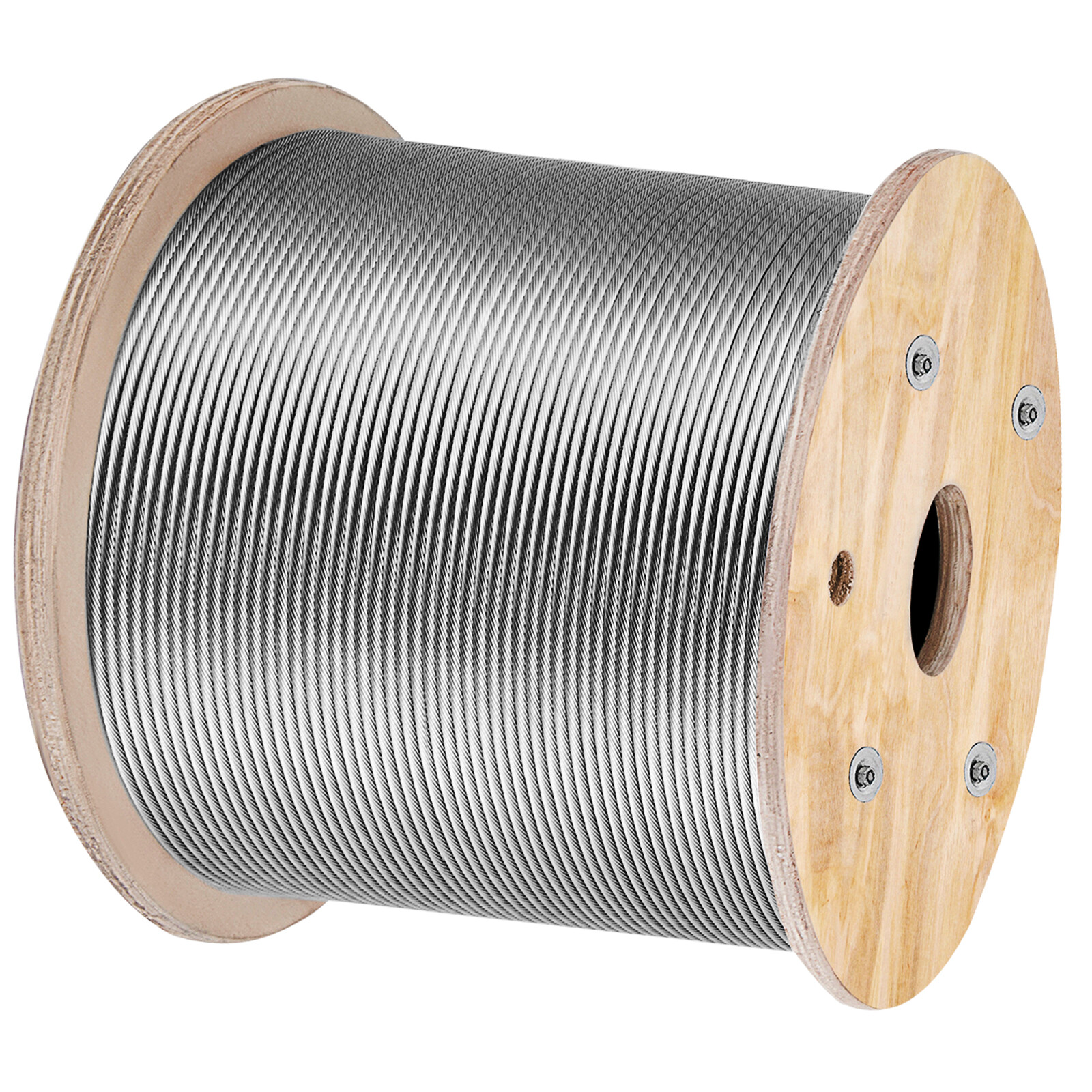 VEVOR T316 Stainless Steel Cable 3/16"x1000ft Wire Rope Cable Railing 1x19