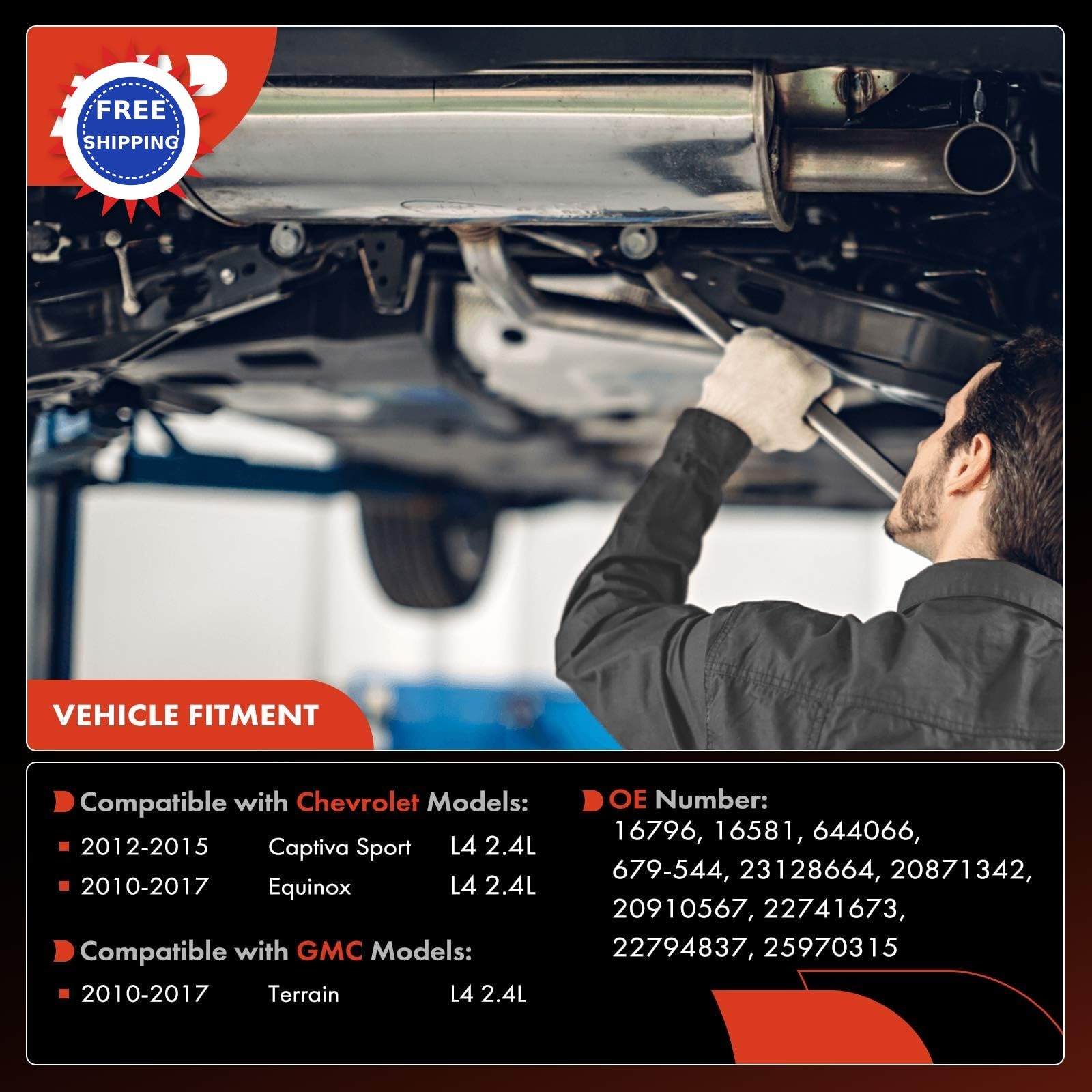 Catalytic Converter Front Direct Fit Chevy Equinox Terrain 2010-2017 2.4L Models