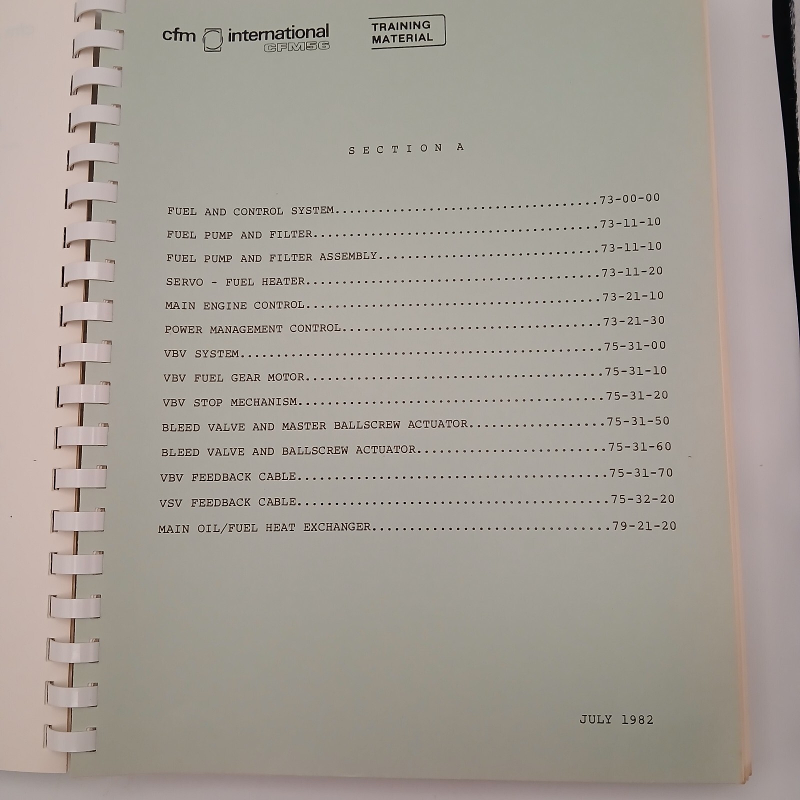 Vintage CFM International CFM56 Line Replaceable Units Students Notebook Manual