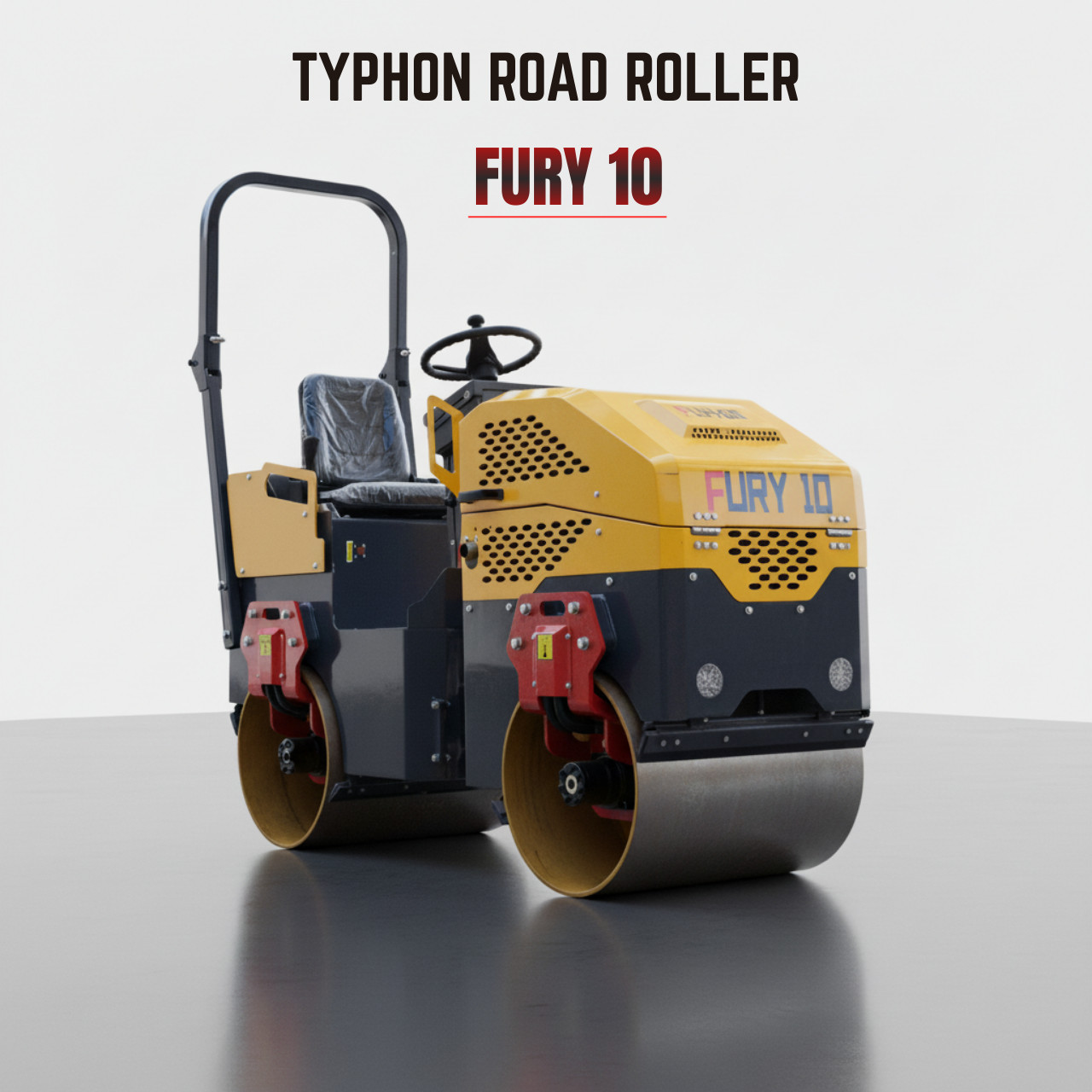 TYPHON Fury 10 Road Roller Compactor 1 Ton B&S 13.5hp Gas Soil Asphalt Rollers