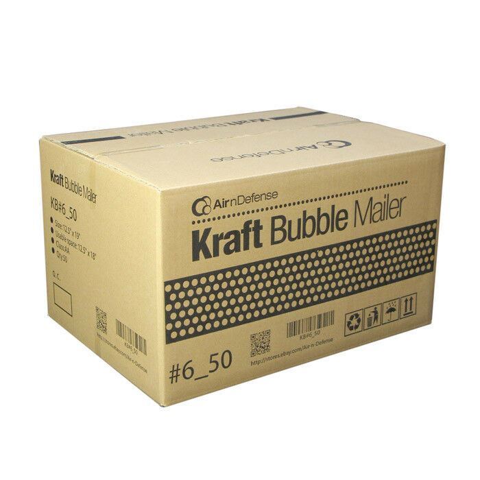 #6 12.5x19 Kraft Bubble Padded Envelopes Mailers Yellow Shipping Bag AirnDefense