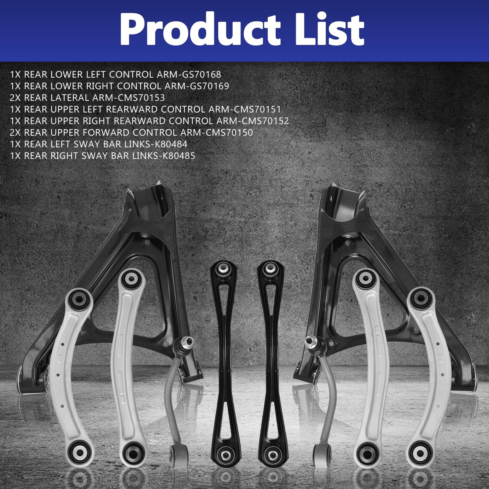 Control Arm Rear Suspension Kit Lateral Arm Sway Bar Link