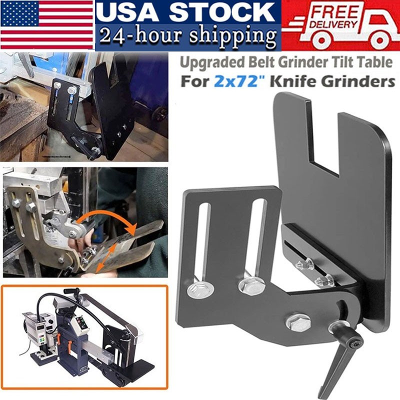 2x72" Knife Bevel Grinding Jig Tool Rest OBM Belt Grinder Tilt Table Flat Platen