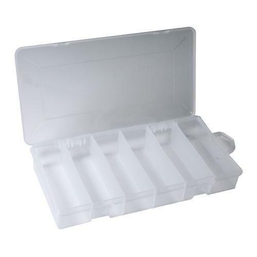 6 Compartment Clear Plastic Storage Tray Box Parts Organizer 8 1/4" X 4 1/4"