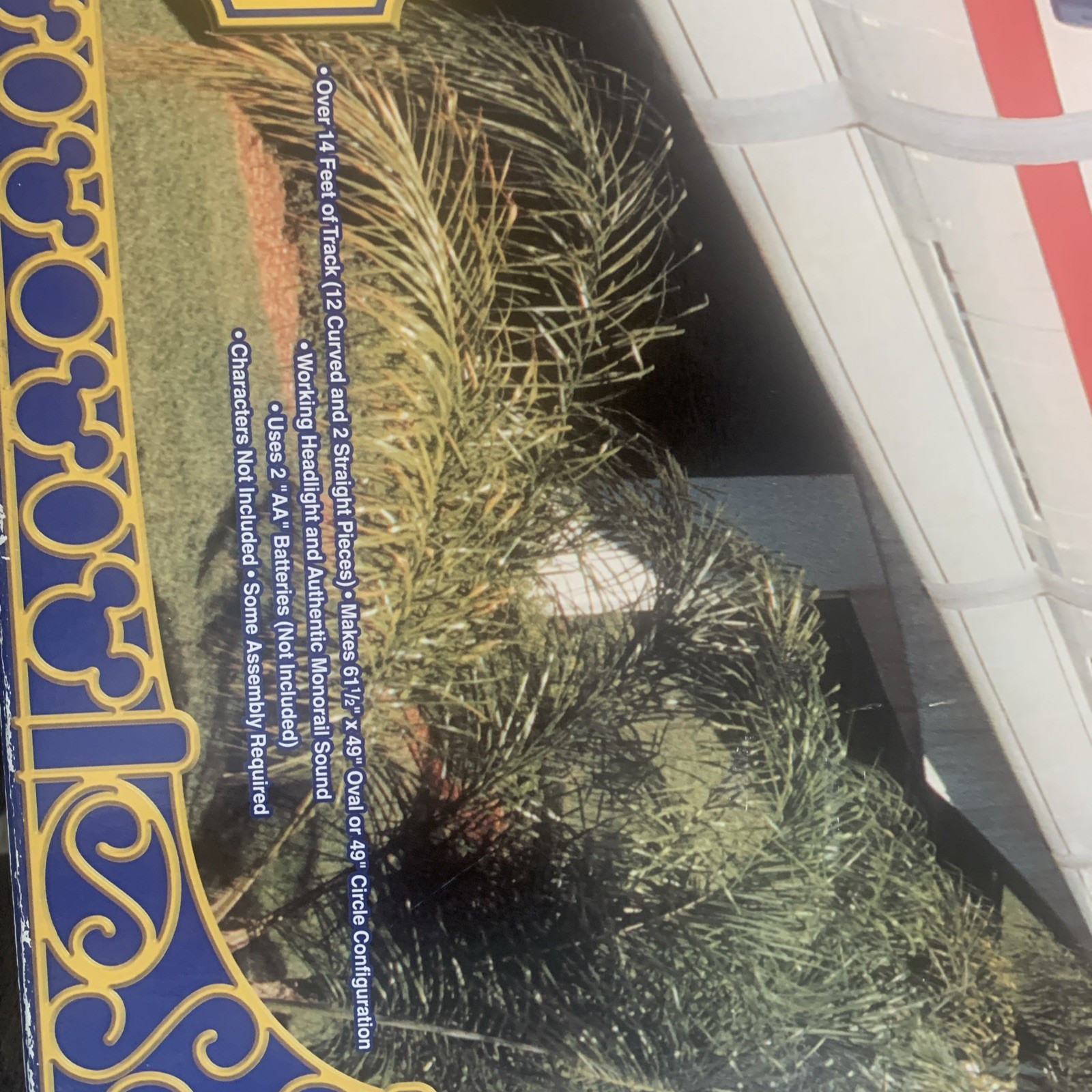 Walt Disney World Orange Line Monorail 14 FT Track Headlights & Sound Battery Op