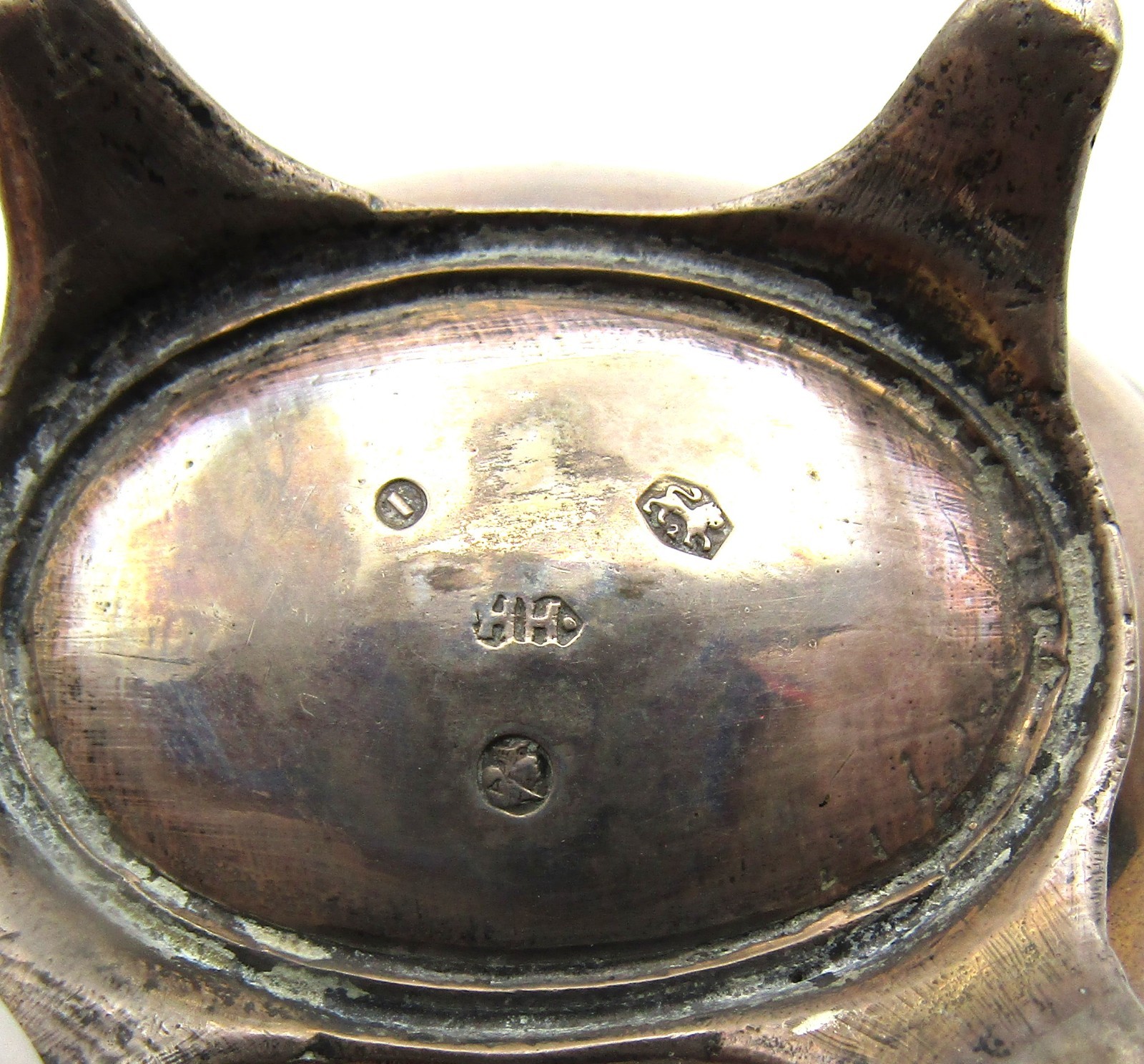 VINTAGE DUTCH HALLMARKED STERLING OVAL FOOTED SALT CELLAR