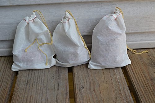 4"x6" Cotton Single Drawstring Muslin Bags (Natural Color)
