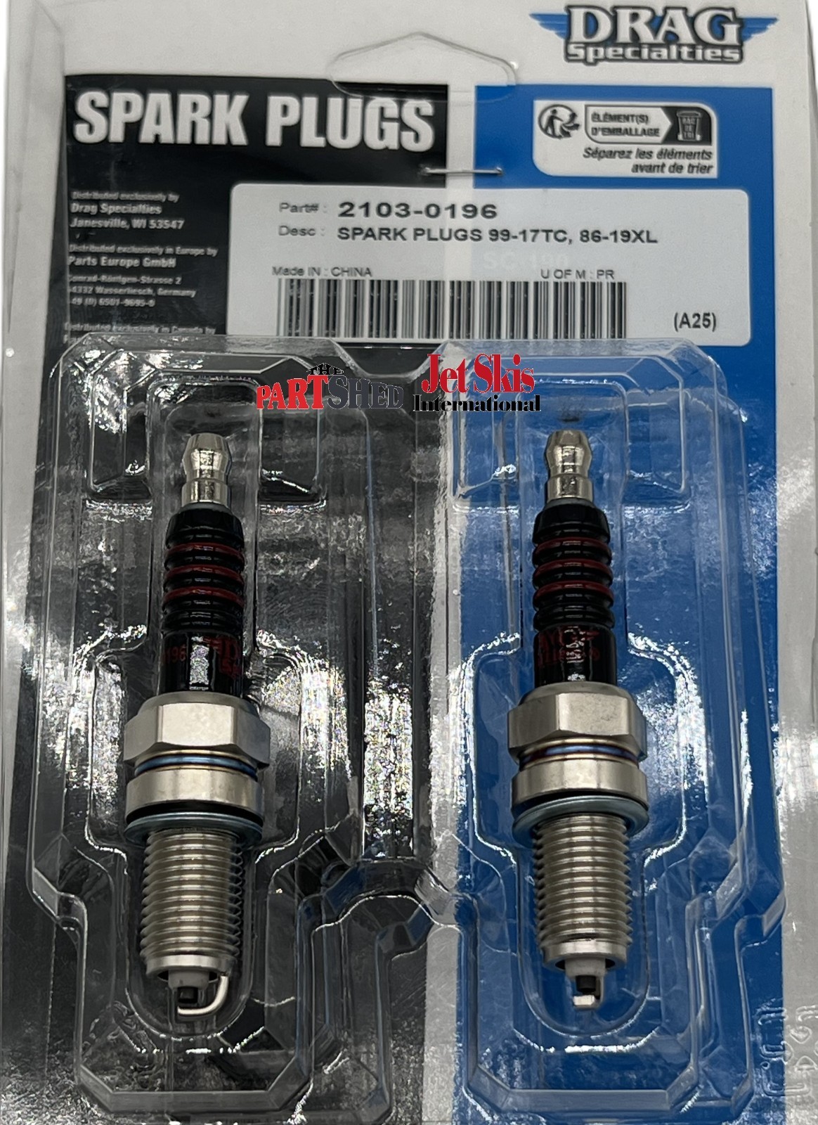 Drag Specialties Performance 2 Spark Plugs DCPR7E 6R12 Harley Twin Cam 1999-2017