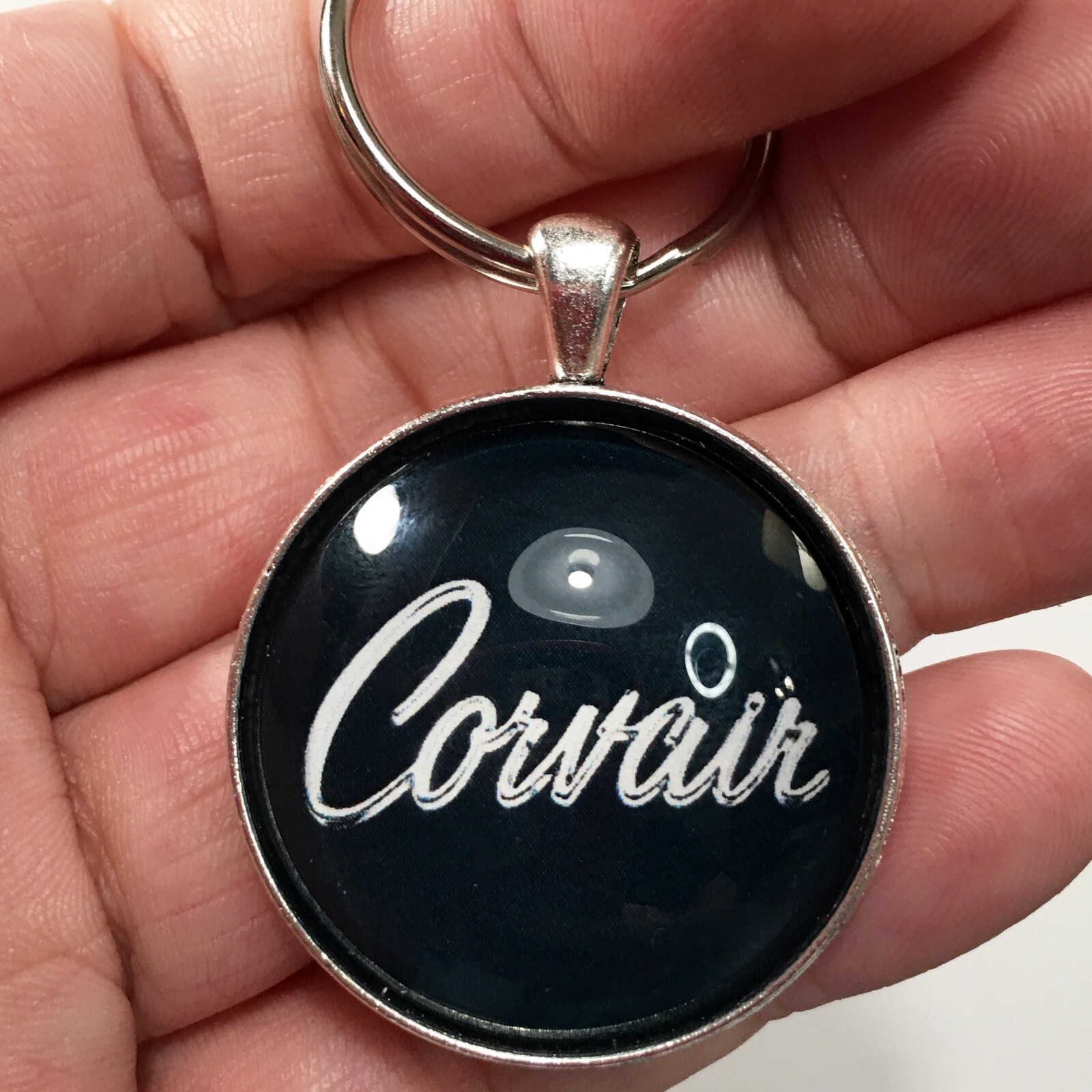 1966 - 1969 Chevrolet Chevy Corvair Chrome Badge Emblem Logo Keychain