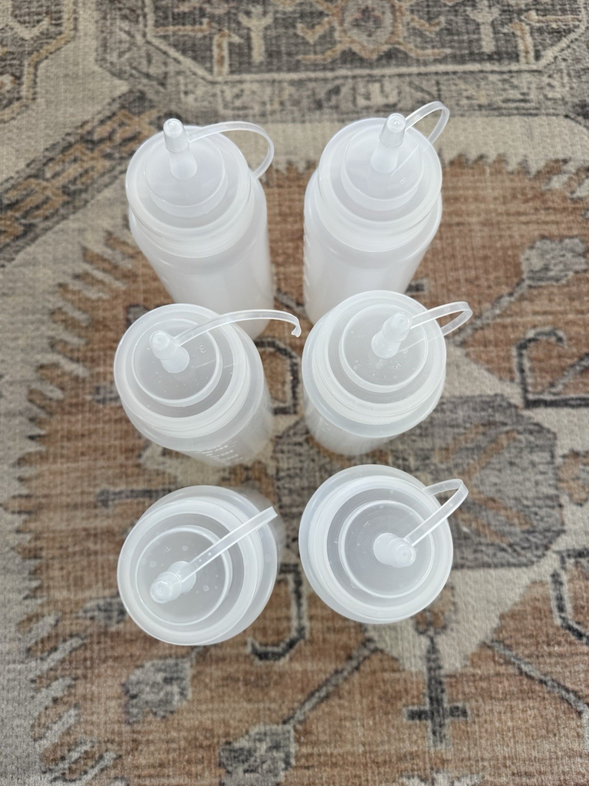 Oaklyn 16 oz clear squeeze bottles BPA free used once set of 6