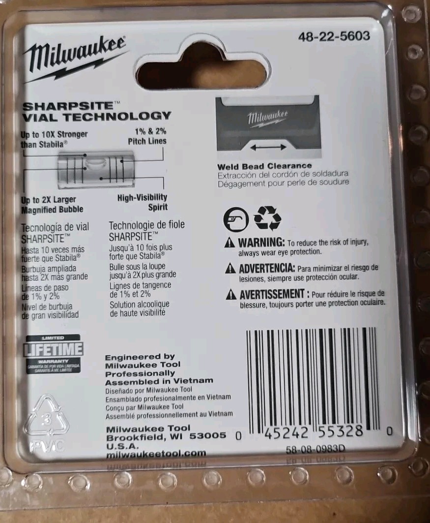 MILWAUKEE 48-22-5603 POCKET LEVEL - Magnetic FACTORY SEALED