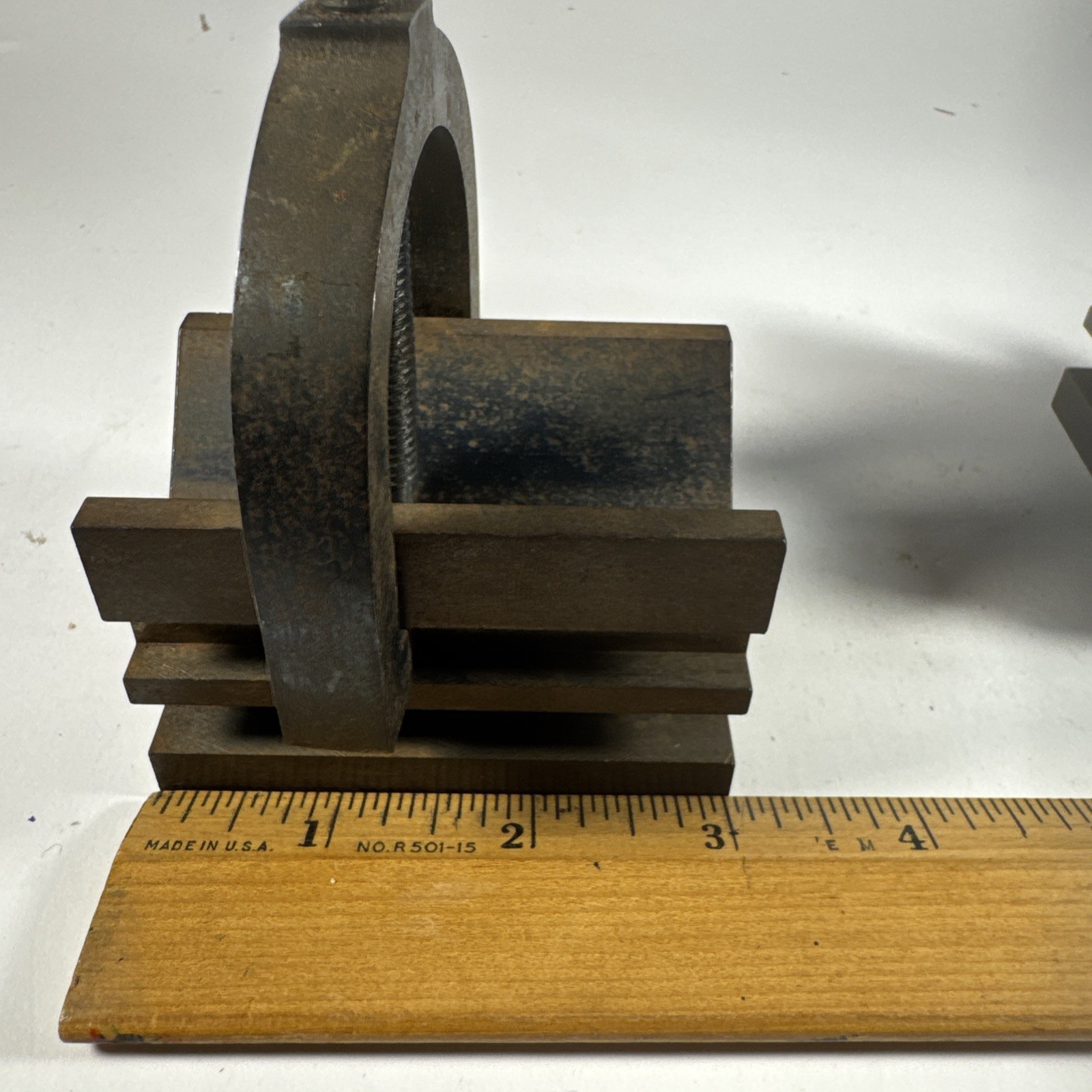 R.F. 1979 Precision V-block and clamp set Heavy Bronze 2.9 Pounds Each