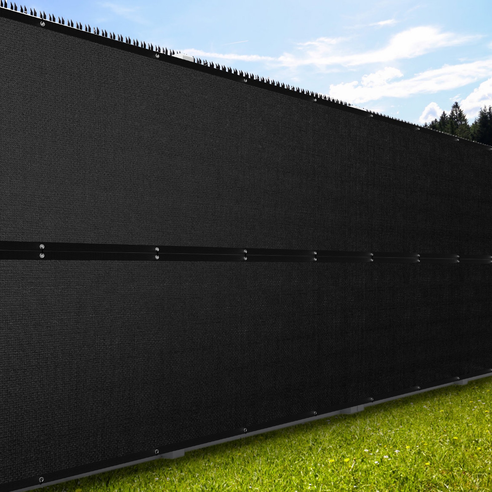 Heavy Duty 50' Privacy Fence Wind Screen Garden Yard Shade Fabric Mesh Cover Net