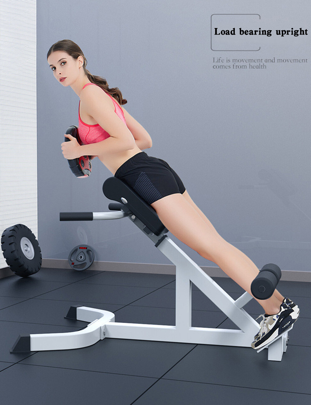 Adjustable Roman Chair Back Extension Exercise Bench Back Training Supine Board