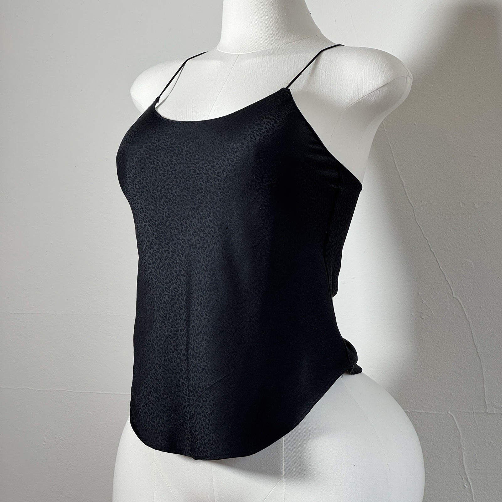 Victoria's Secret Camisole Black Animal Print Adjustable Strap Women's XS