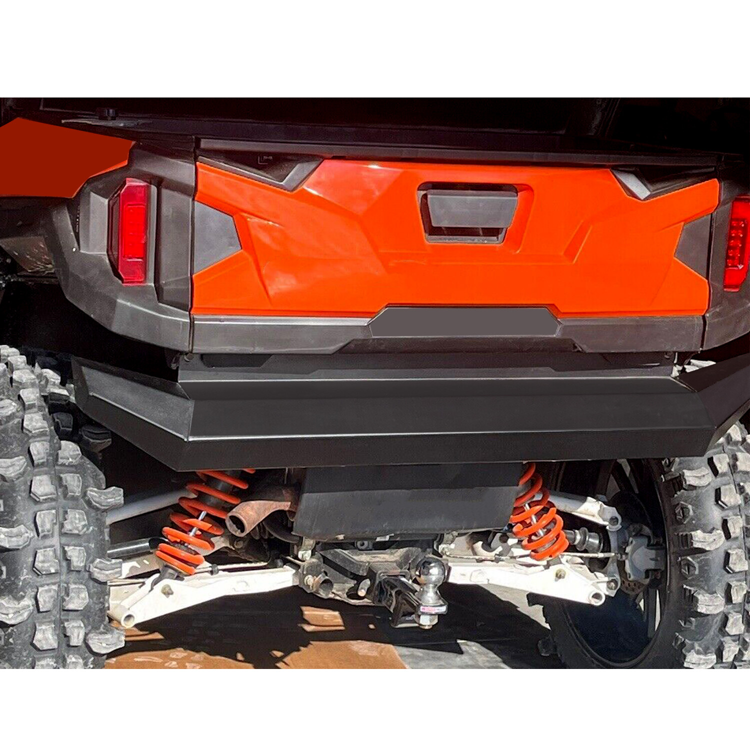 For Polaris General XP 1000 2016-2023 Heavy-Duty Steel Rear Bumper Powder Coated