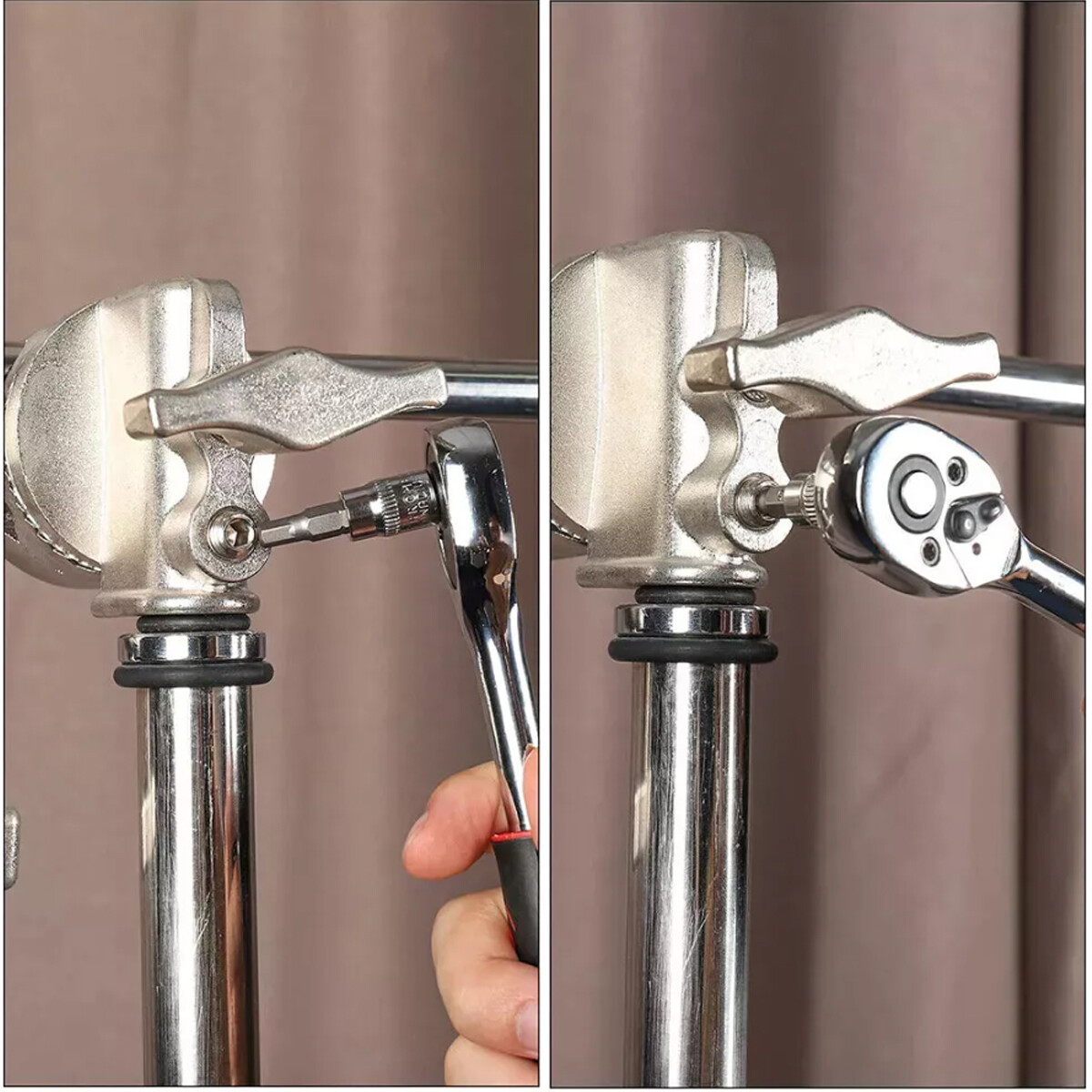 53 Pc SAE and Metric Mechanics Tool Set and Ratchet Socket Set 1/4in 3/8in Drive