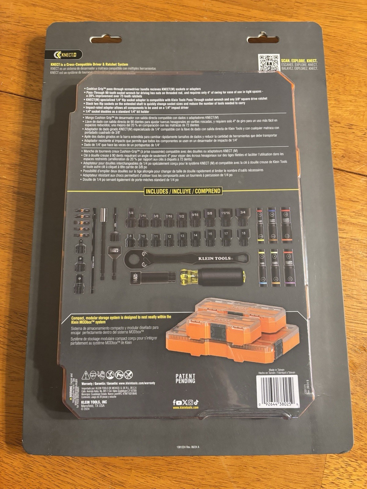 Klein Tools 65500KNECT Complete Impact Pass-Through Flip Socket Set 39-Piece NEW