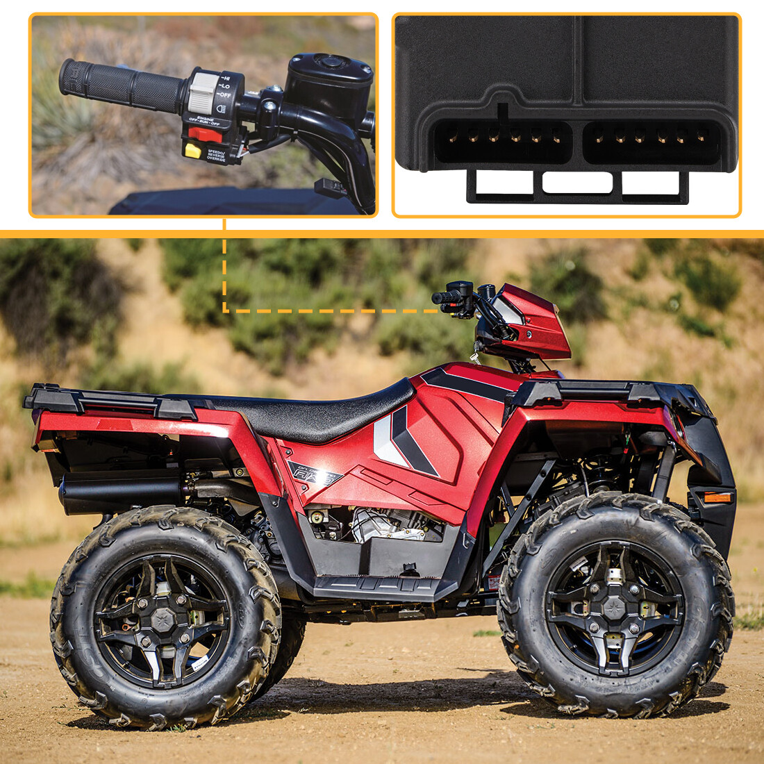 Left Handlebar Switch for Polaris Trail Boss 330 2003-2009 Magnum 330 2004-2006