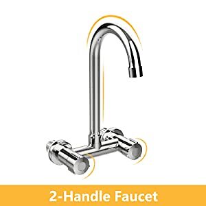 Commercial Sink Hand Washing Basin Stainless Steel Hand Sink w/ Hot&Cold Faucet