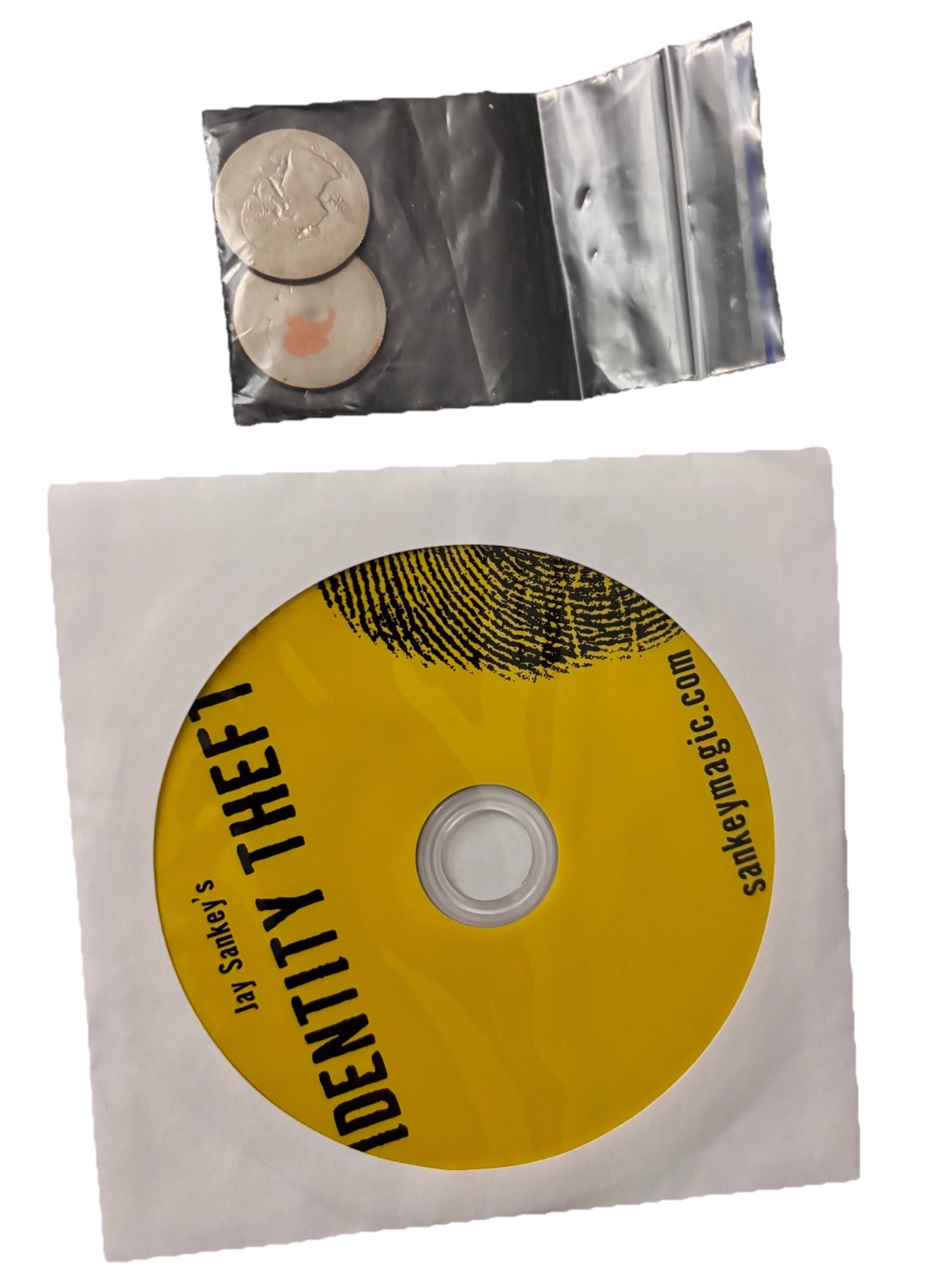 Jay Sankey Identity Theft Coin Magic Trick DVD & Gimmicks Close Up Magic