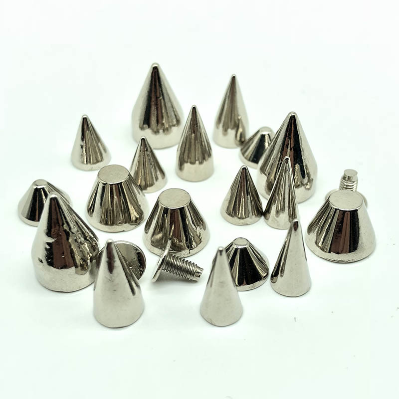 20 50pcs Silver Spots Cone Screw Metal Studs Leather craft Rivet Bullet Spikes