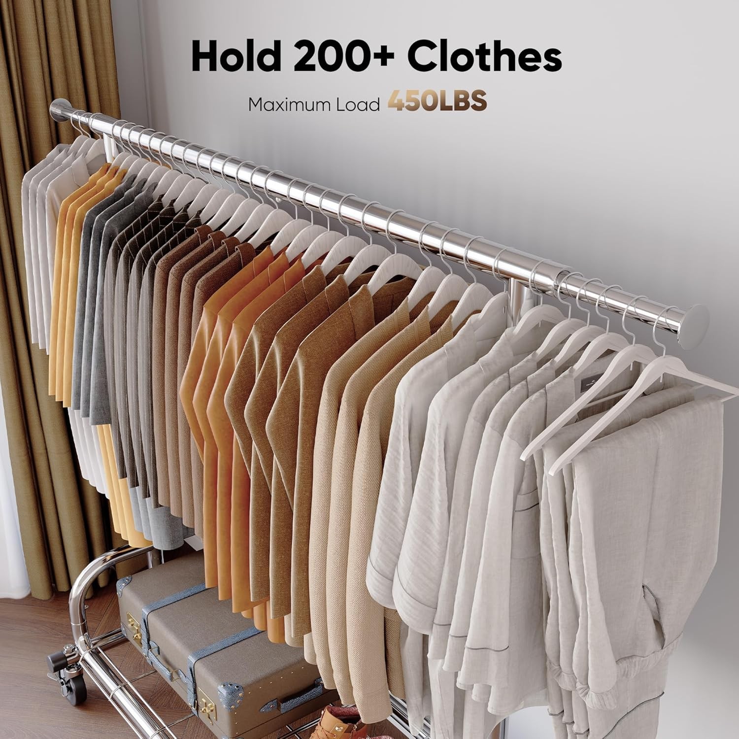 HOKEEPER Clothing Racks Heavy Duty Clothes Rack Adjustable Garment Rack S009