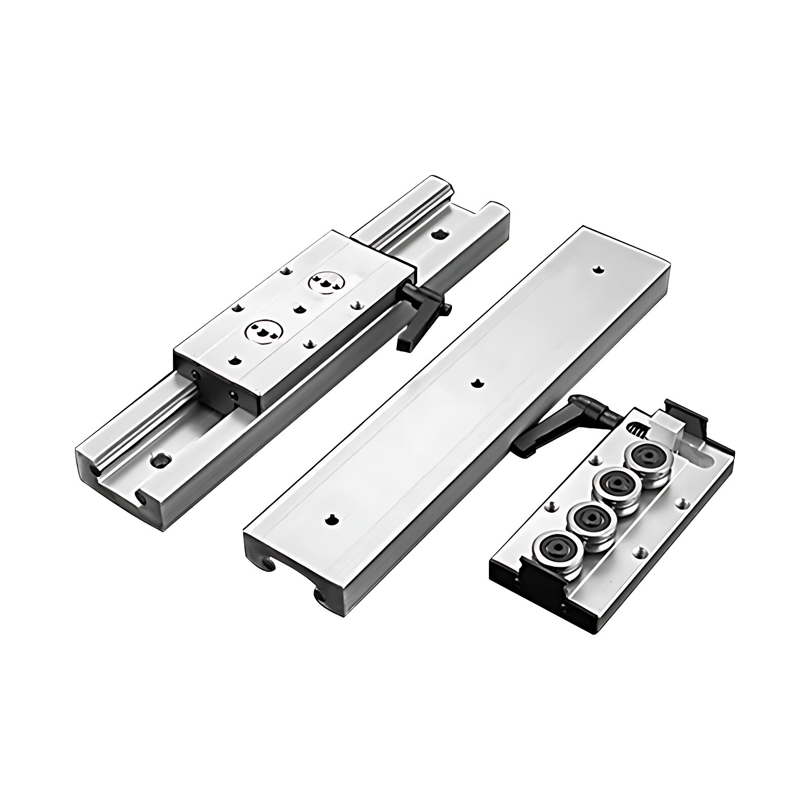 Built-In Dual-Axis Linear Rail Guide and Lock sliders SGB10-SGB35 3/4/5 Wheel