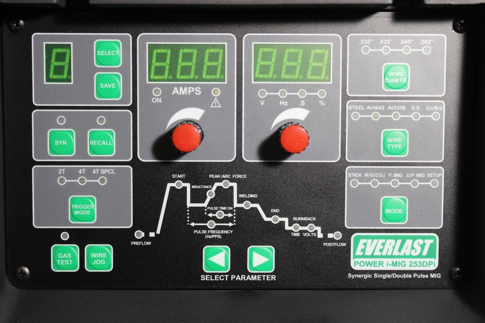Everlast Poweri-MIG 253DPi Single/Double Pulse 250Amp MIG SYNERGIC Welder NOVA