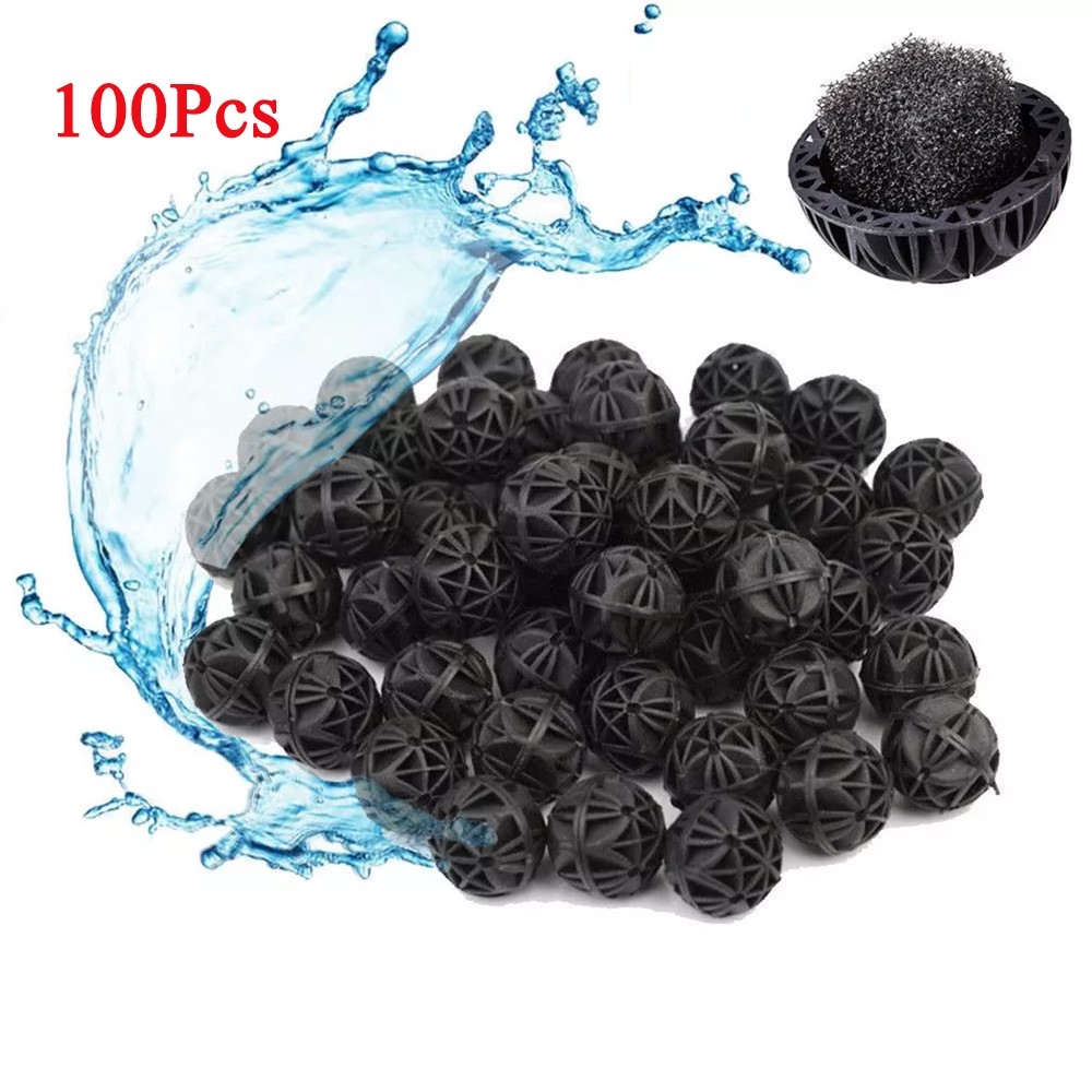 500PCS Aquarium Bio Balls Filter Media Wet/Dry Fish Pond Reef Fish Tank Filter