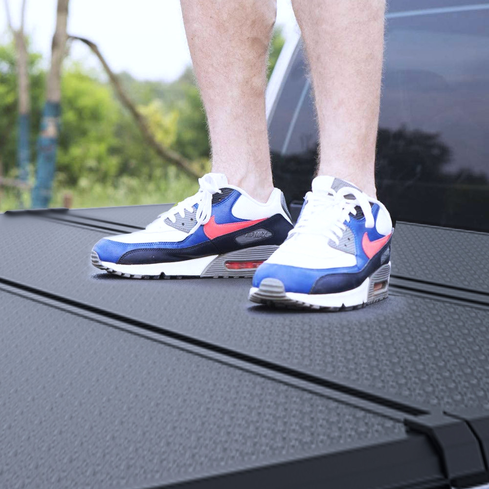 5FT Hard Tonneau Cover For 2019-2025 Ford Ranger Truck Bed Tri-Fold W/LED