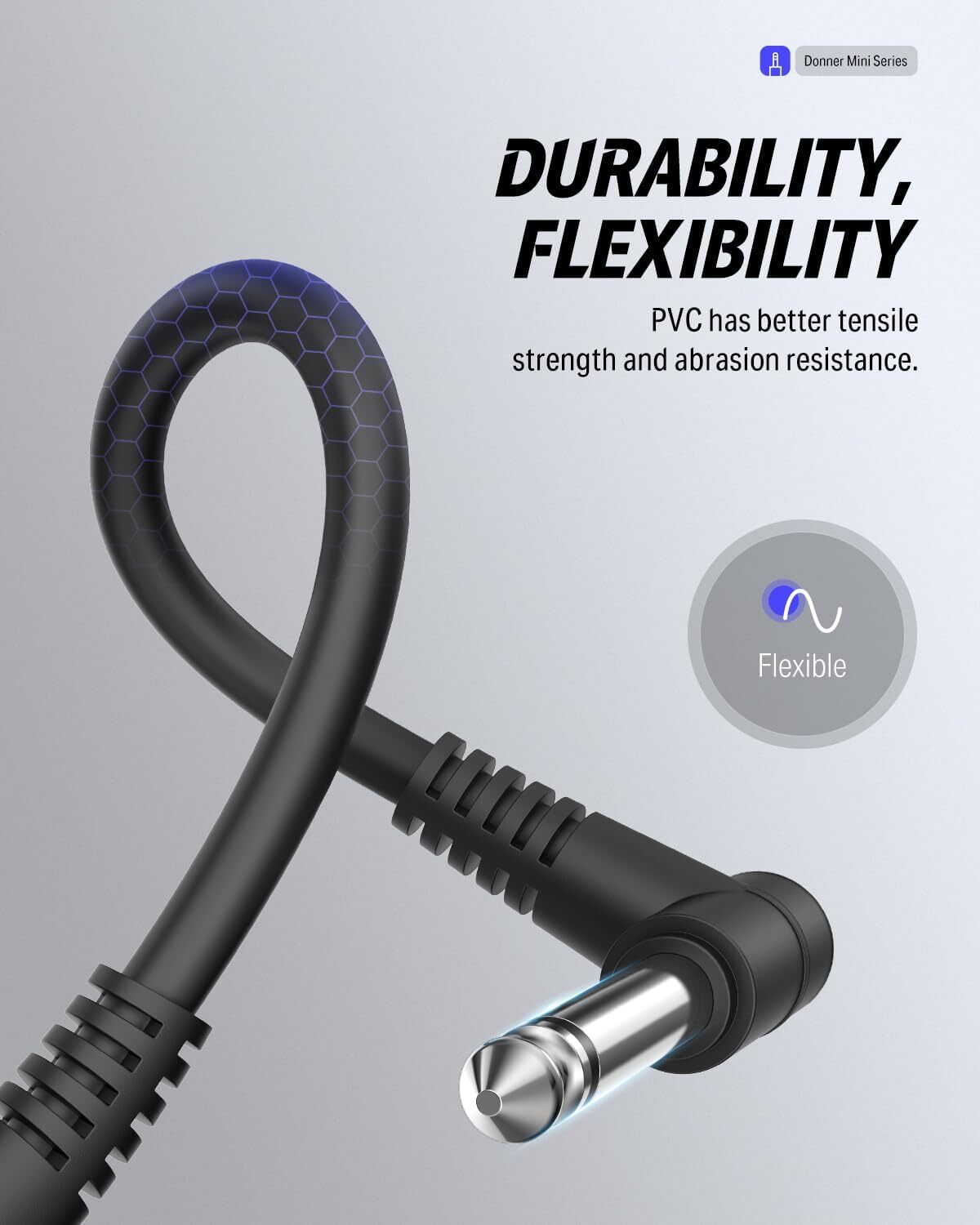 🎸Donner 6Pcs 6 in Guitar Effects Pedal Patches Cable 1/4" Noiseless Lead 6.35mm