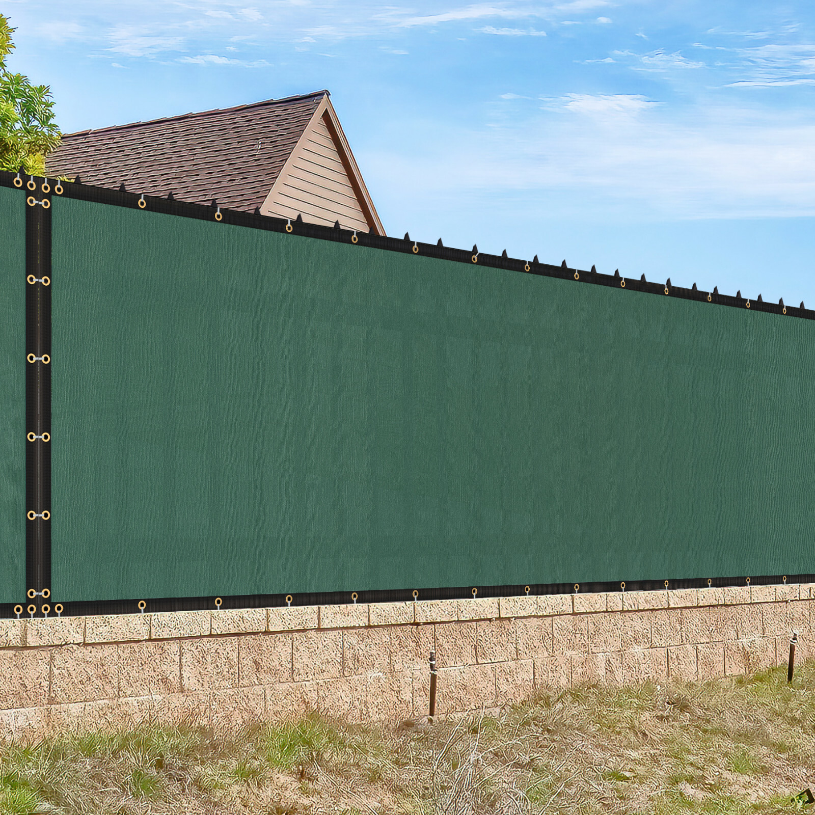 6ft x 50 Privacy Fence Screen Garden Yard Windscreen Mesh Shade Cover Green