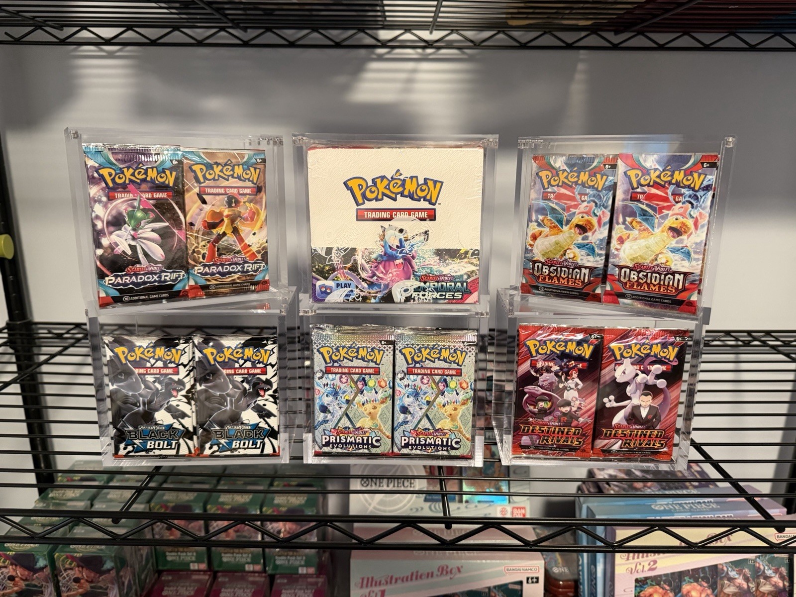 Pokémon Magnetic Booster Box Acrylic Case! Cleaning Cloth Included High Quality.