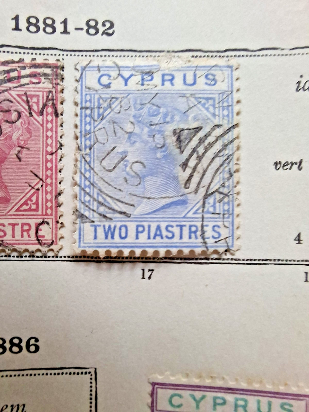 CYPRUS - 34 early stamps 1881-1960 from early albums
