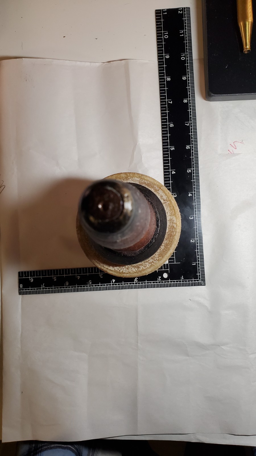 Hammer Maul 5 Lb Vintage Cast Iron Stacked Rawhide & Leather / Monarch Stamp