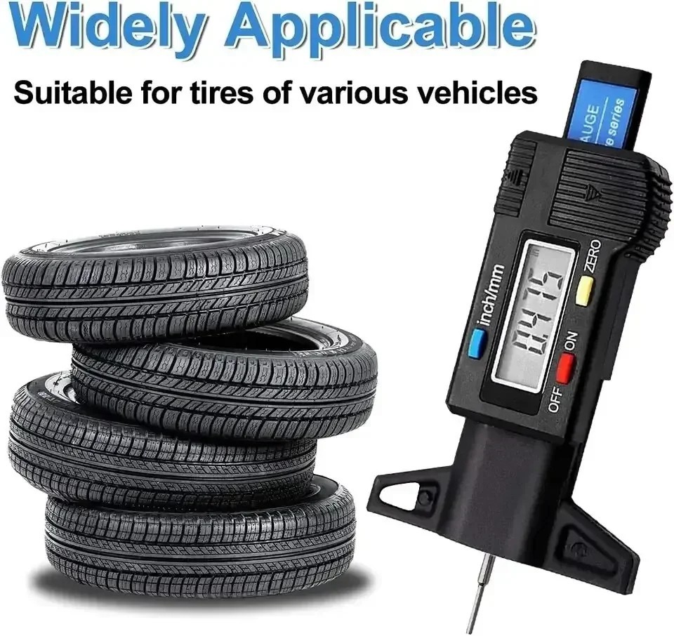 DIGITAL TYRE TREAD DEPTH MEASURING GAUGE TOOL – CAR VAN TRUCK MOTORBIKE THREAD