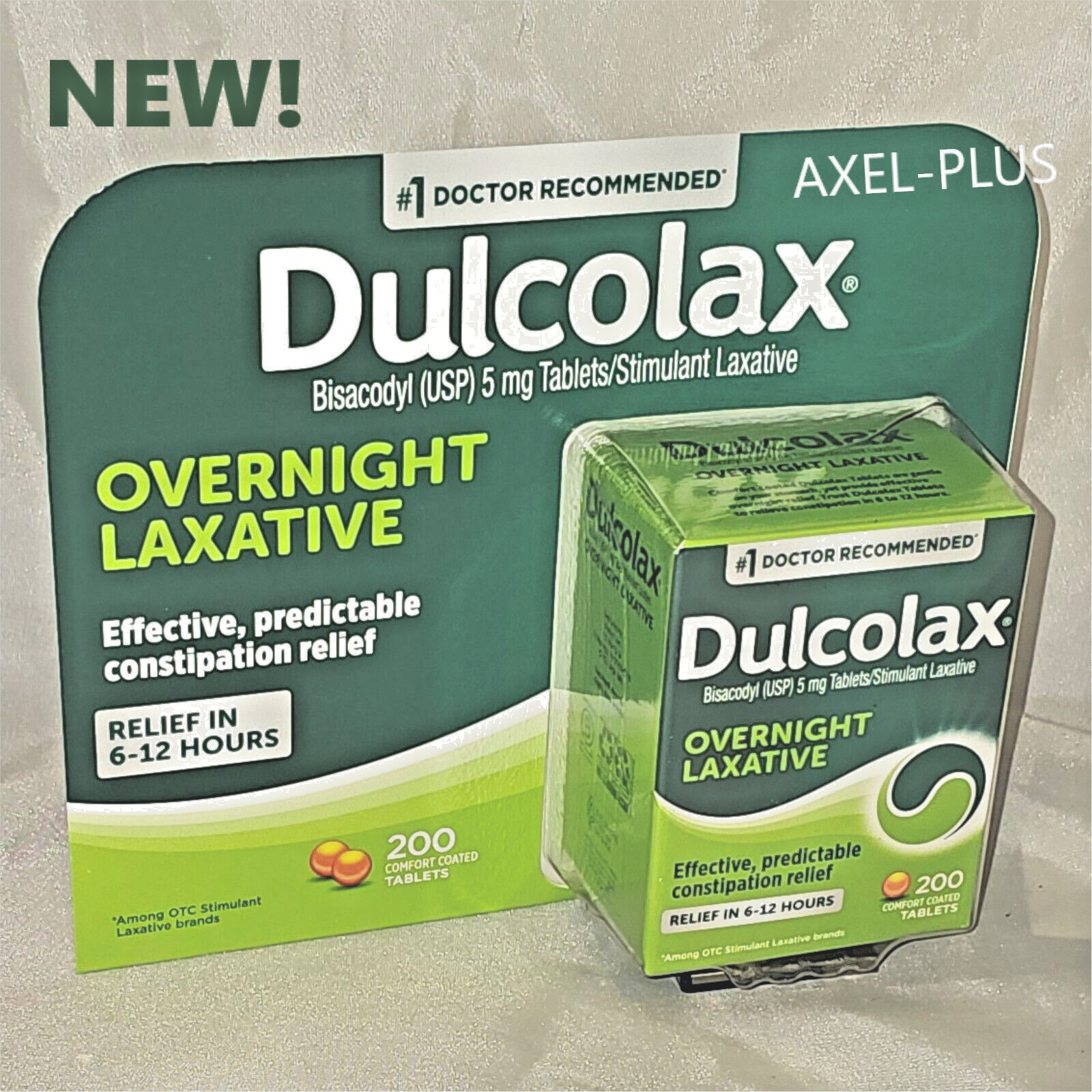 Dulcolax Laxative Tablets 5mg Bisacodyl USP Constipation Relief 200 Tablets