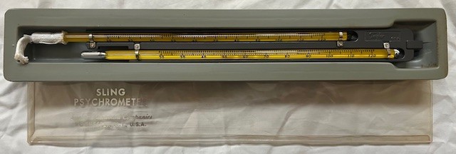 Taylor U.S.A Rochester N.Y  Sling Psychrometer Hygrometer 9" Tubes 20-120° F