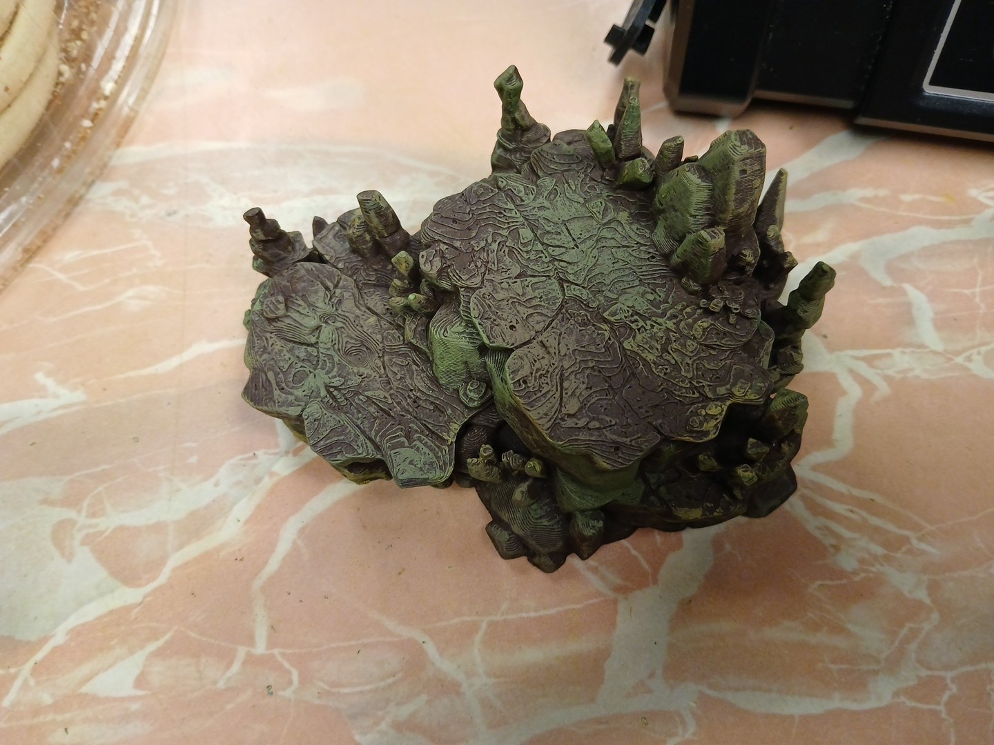 Tabletop Wargaming Terrain -Painted Badlands Hills Set Plastic 4 Pieces 40K #A