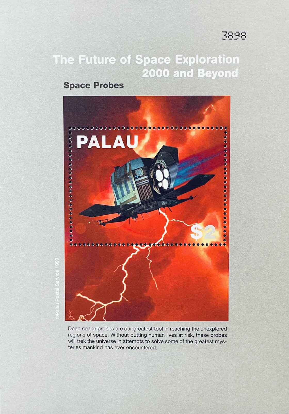 PALAU FUTURE OF SPACE EXPLORATION 2000 & BEYOND STAMPS MNH SPACE PROBES SC #536