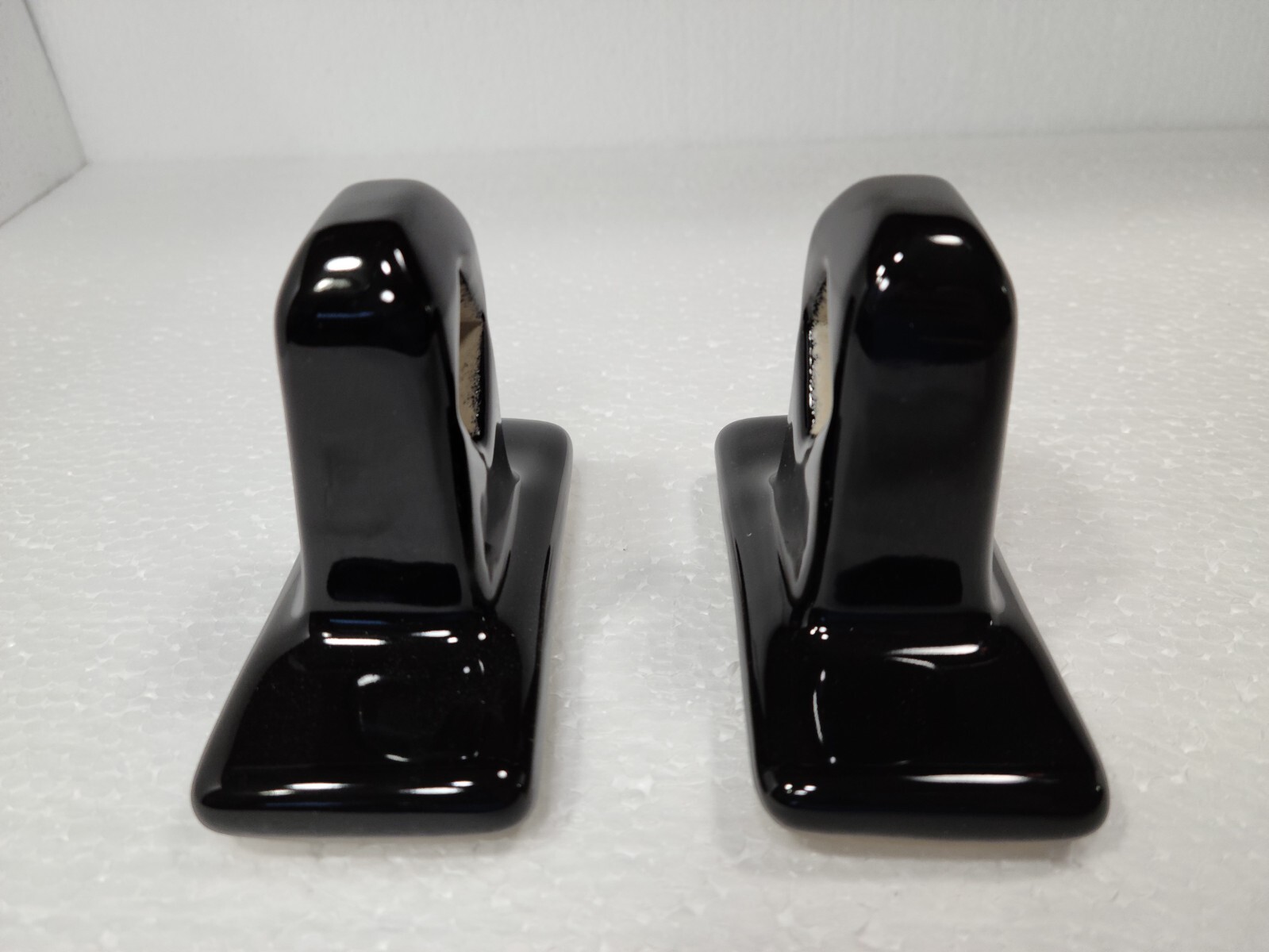 Black Ceramic Towel Bar Rod Rack Post Holder Brackets Tile In Mid Century Modern