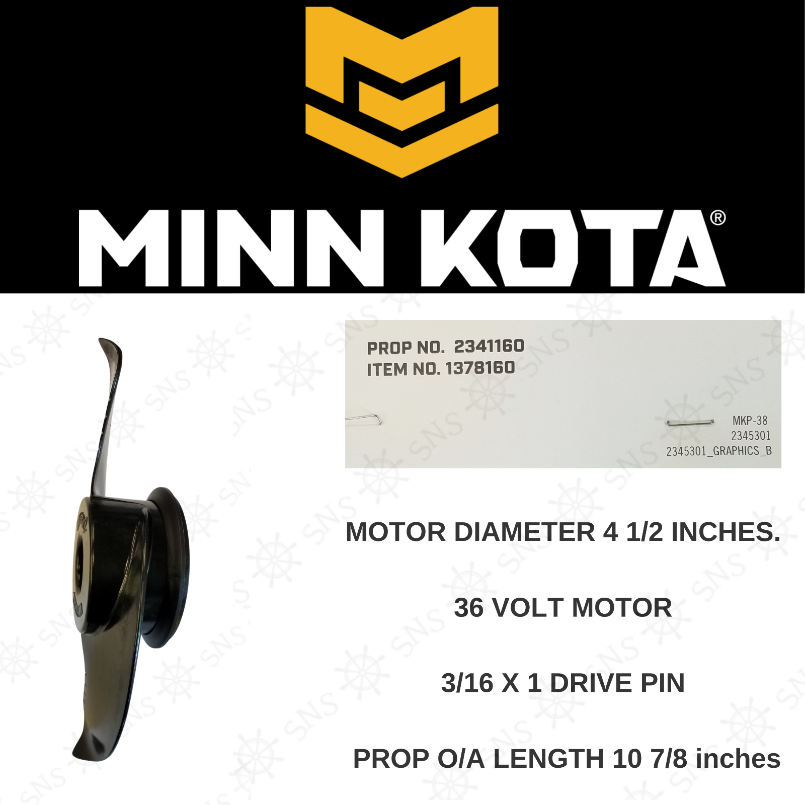 MINN KOTA MKP-38 2341160 1378160 1865023 OEM WW2 ULTERRA ULTREX FORTREX 112