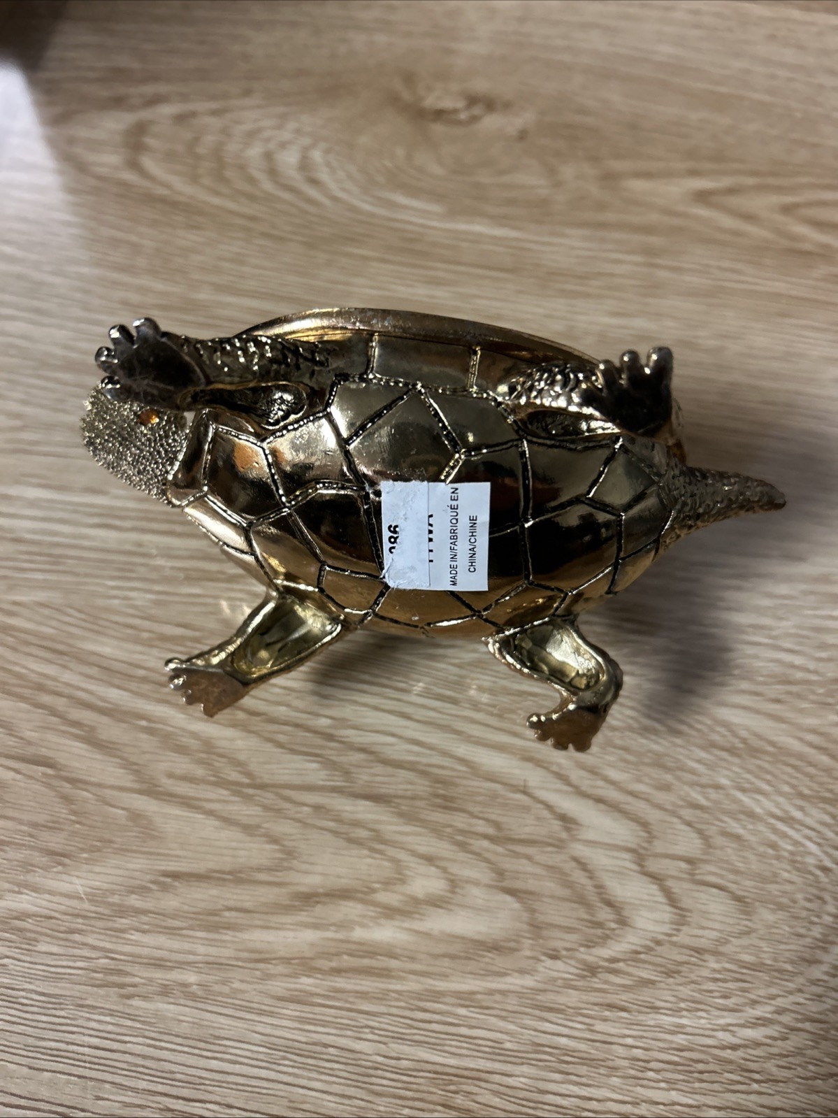 Bombay Co. Brass Turtle Jeweled rhinestone Trinket Box